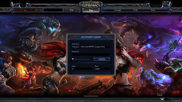 Suporta tela do League of Legends: Supremacy 